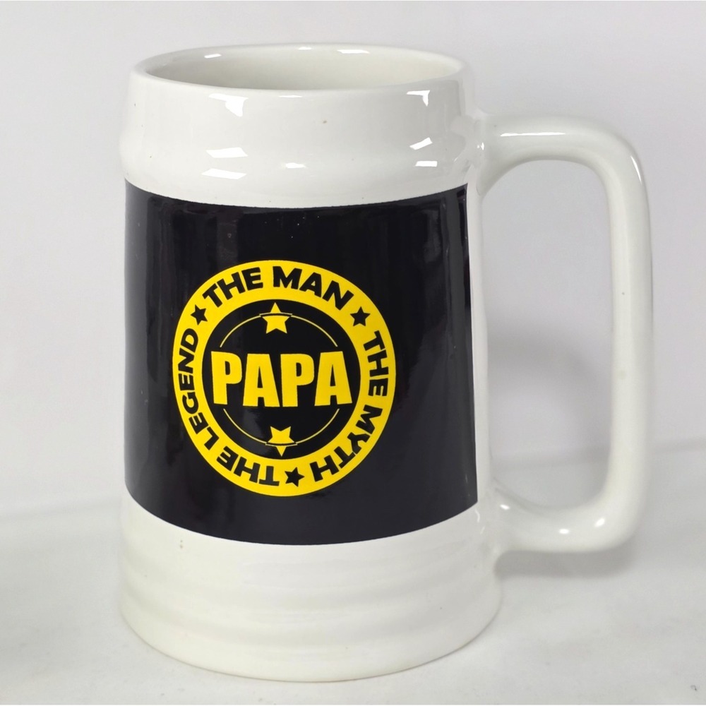 Papa - The Man, The Myth, The Legend, Beer Stein Mug‎ Fathers Day Gift Tankard